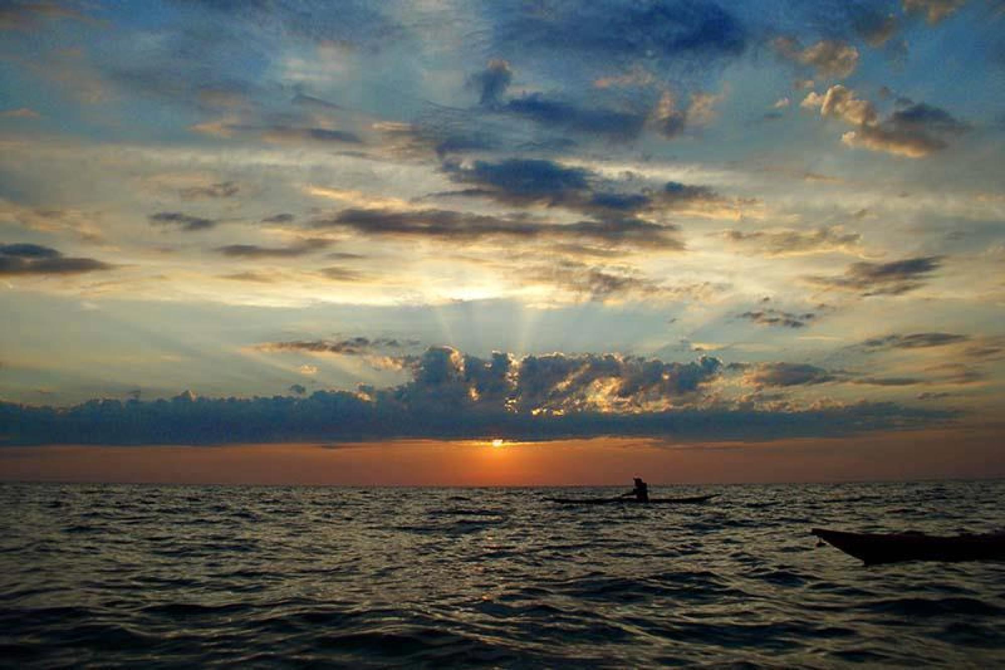 Sunset Paddle on Lake Erie