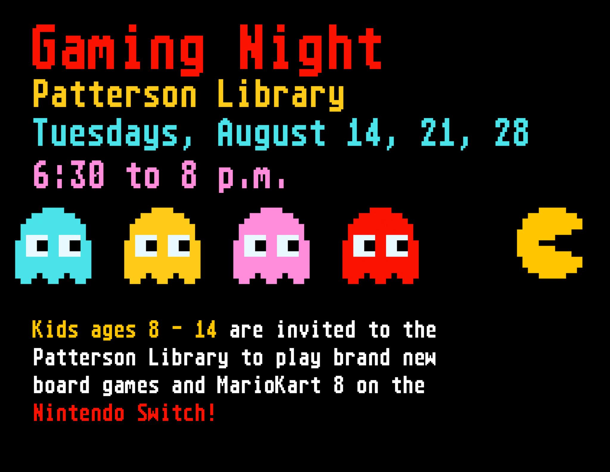 Gaming Night at Patterson Library