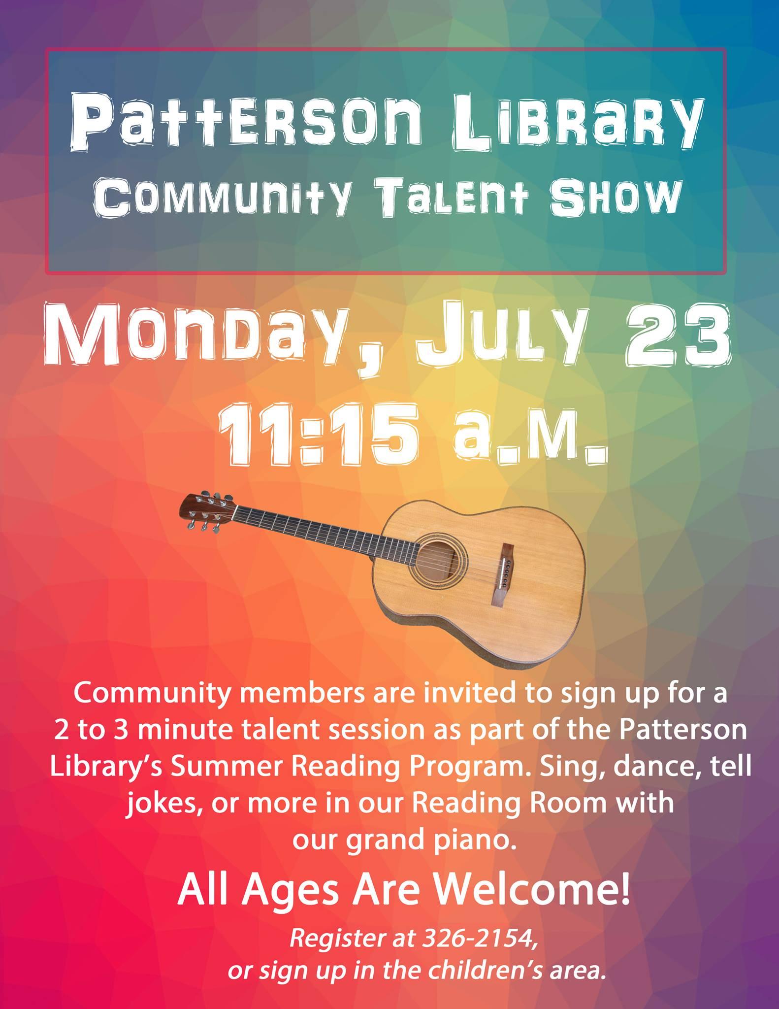 Community Talent Show at Patterson Library
