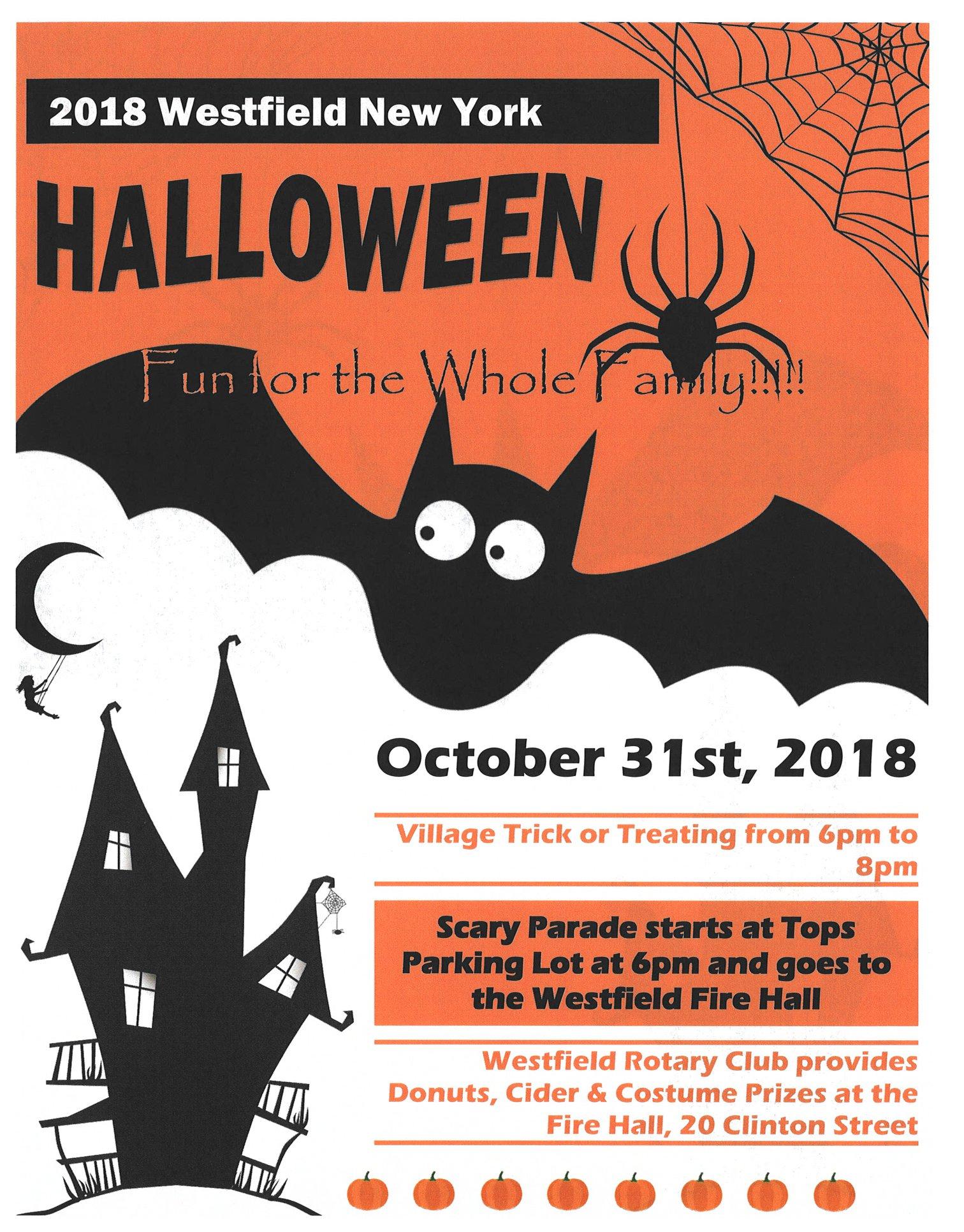2018 Village of Westfield Trick or Treating