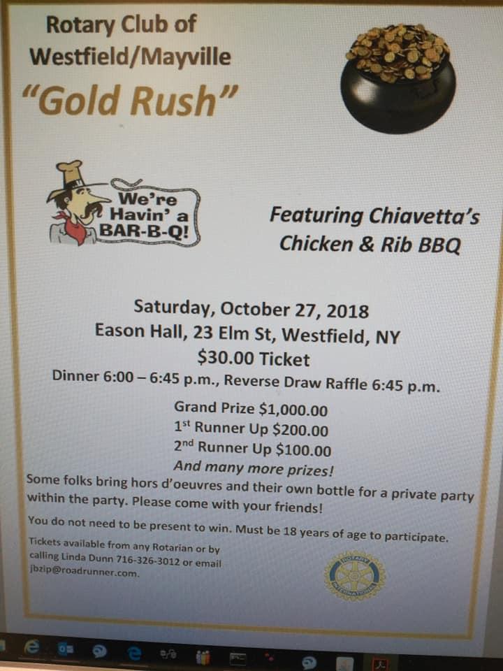 Wesfield-Mayville Rotary Club Gold Rush
