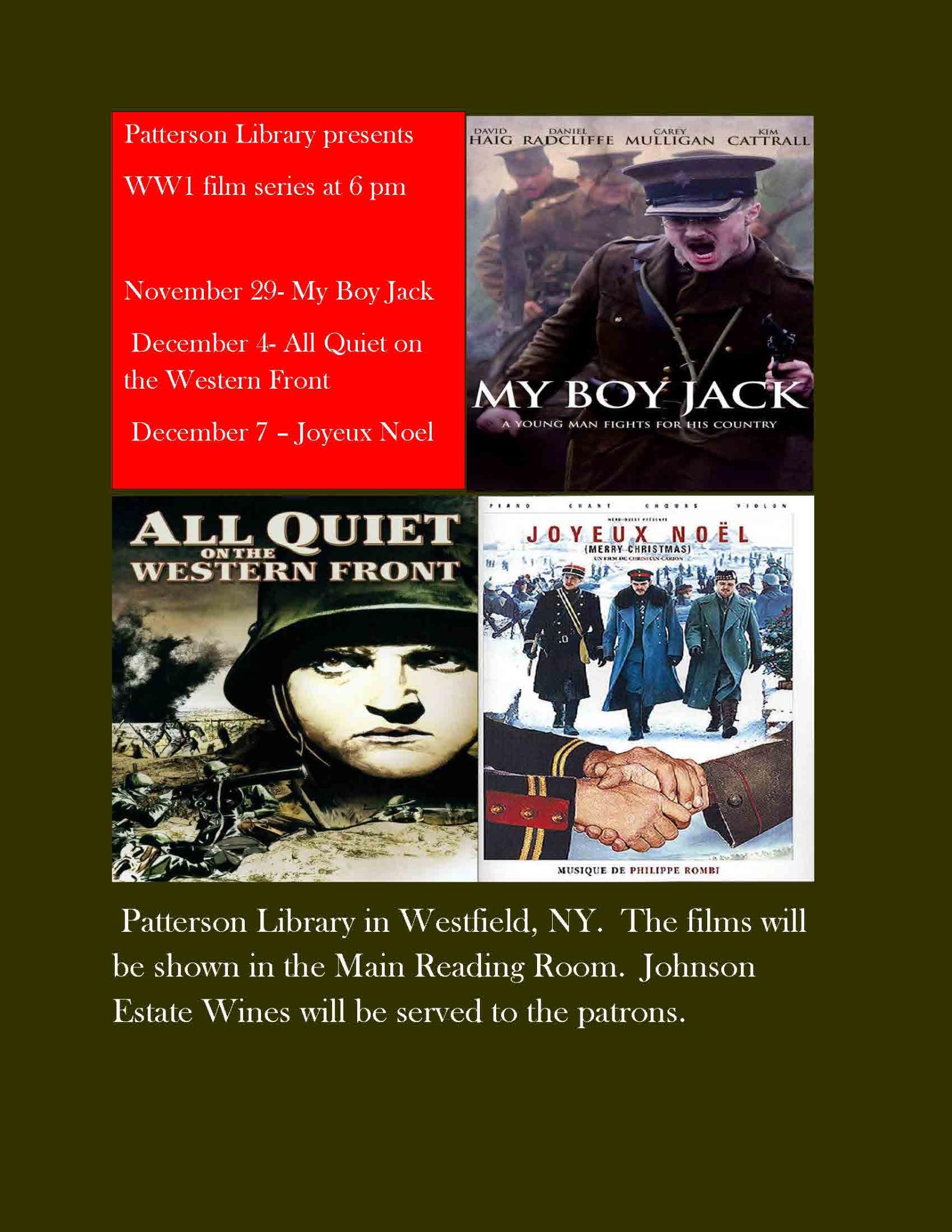 Patterson Library WWI Film Series