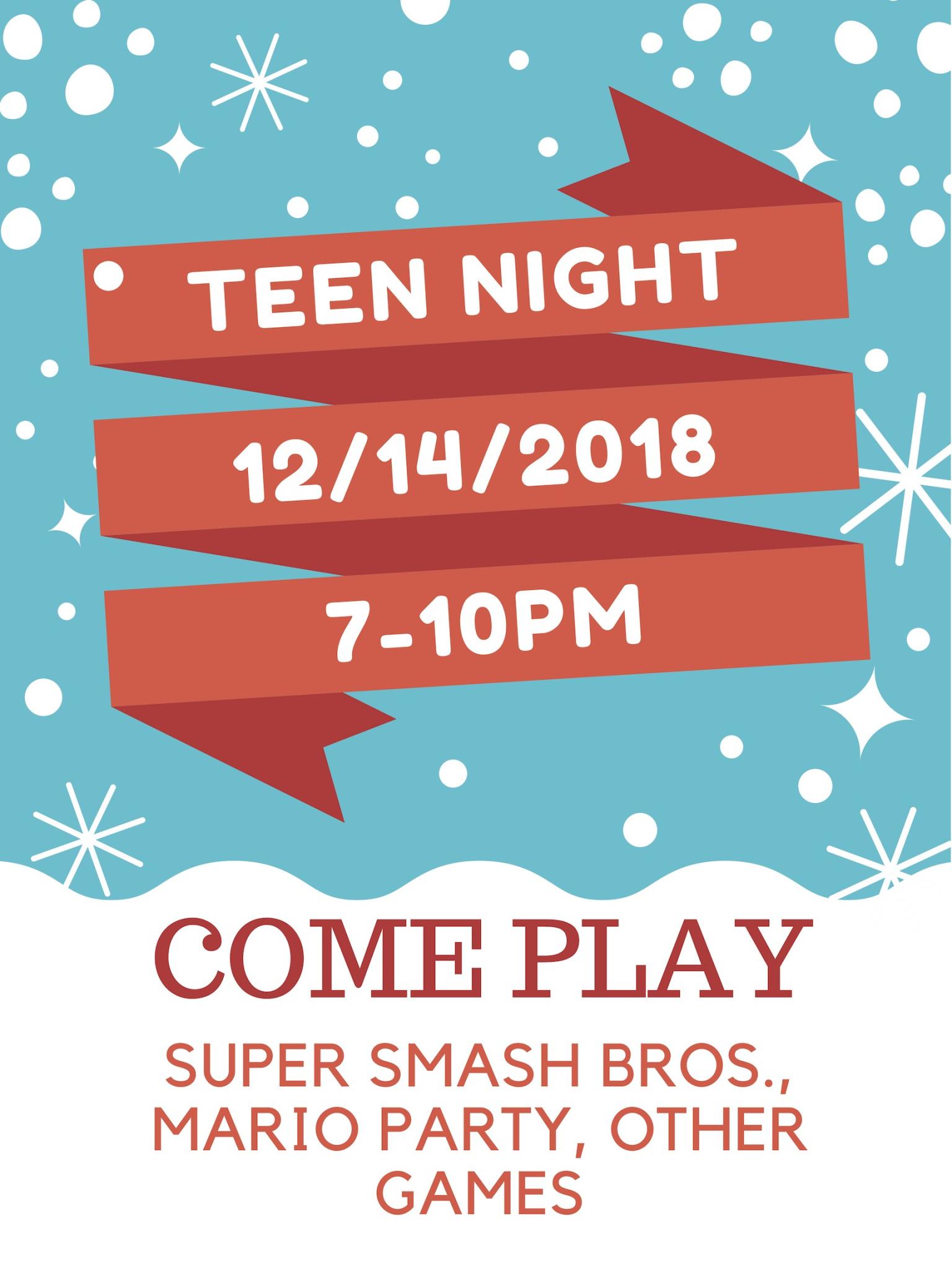 Patterson Library's Teen Night