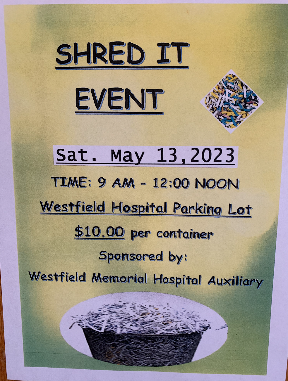 Shred It Event Flyer