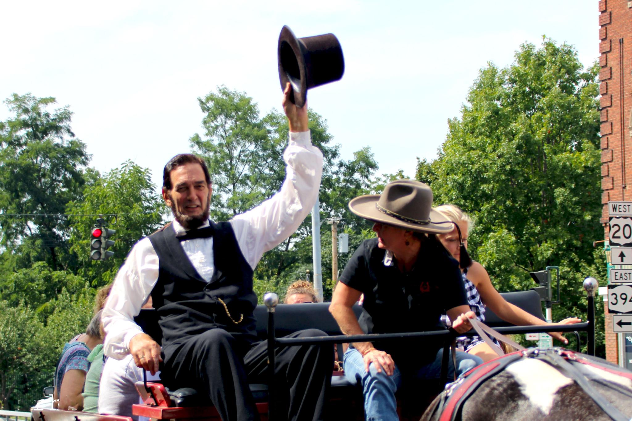 Abe Lincoln Riding on Carriage