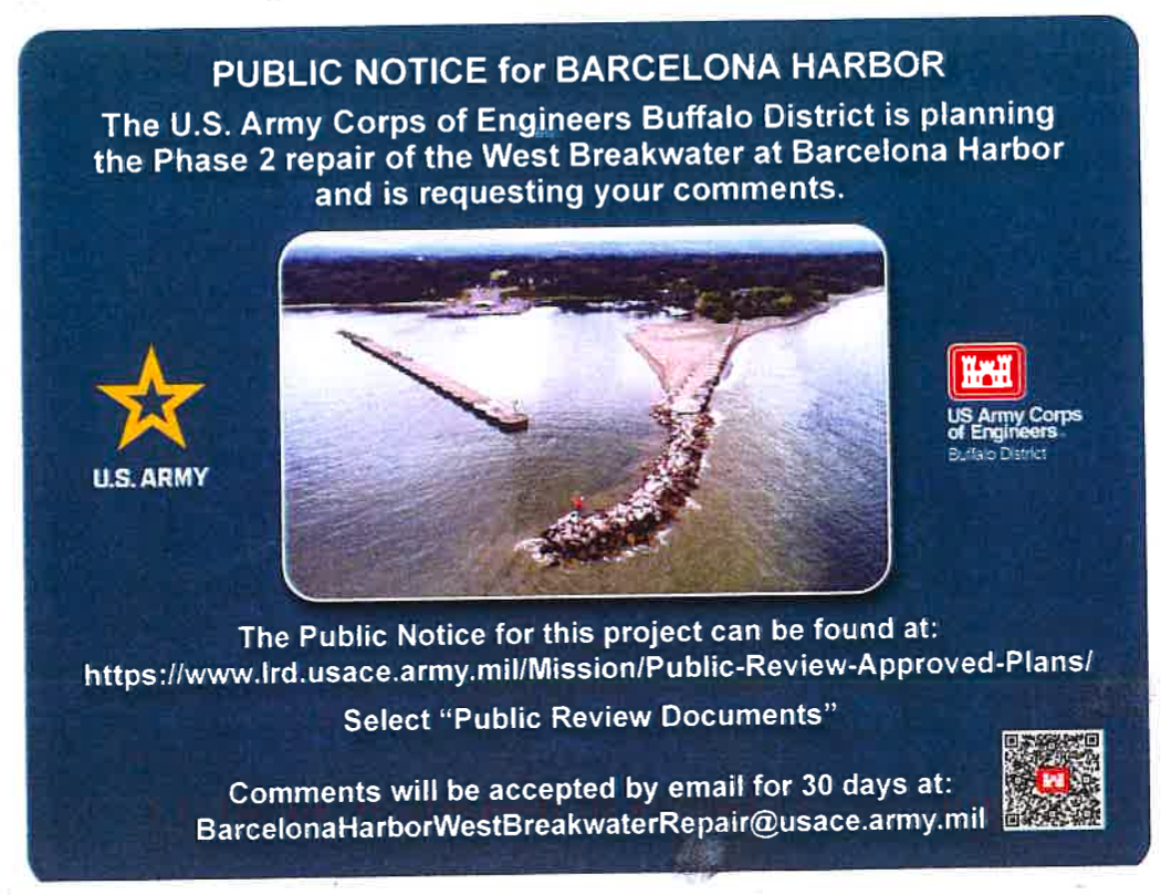 Public Notice about harbor construction